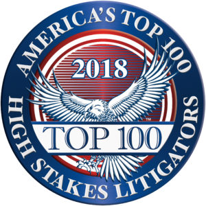 America's Top 100
High Stakes Litigators 2018® Recipient Award