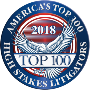 America's Top 100
High Stakes Litigators 2018® Recipient Award